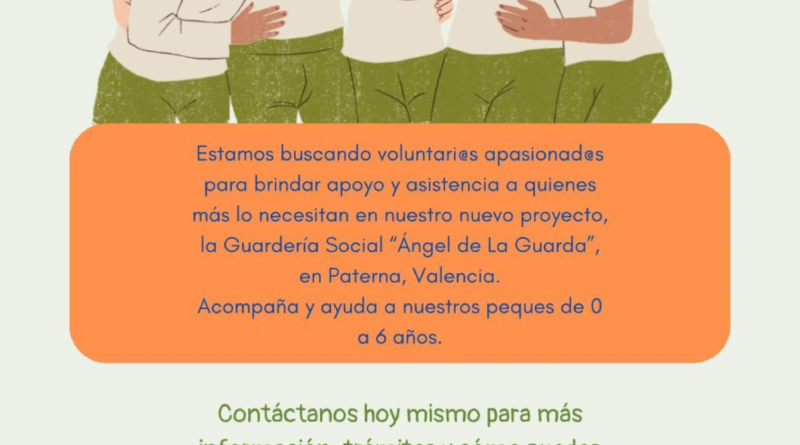 ¿Quieres ser voluntariado en el proyecto 'Ángel de La Guarda' en Paterna?