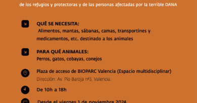 BIOPARC se establece en Valencia como  punto de recogida de ayuda para animales