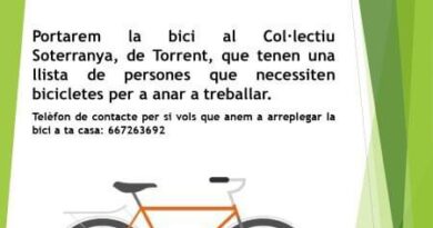 La Canyada acoge una iniciativa solidaria y recoge bicicletas para donarlas a los afectados por la Dana