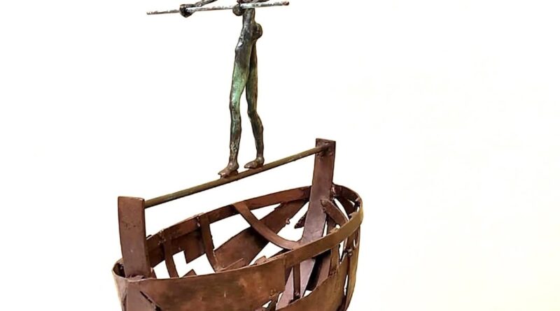 “Los sueños rotos” de nuestro vecino de La Canyada Luciano González Díaz, obra ganadora del II Concurso de Escultura Villa de Calp
