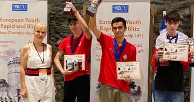 Pie de foto: Macias con el trofeo de campeón de Europa sub-18