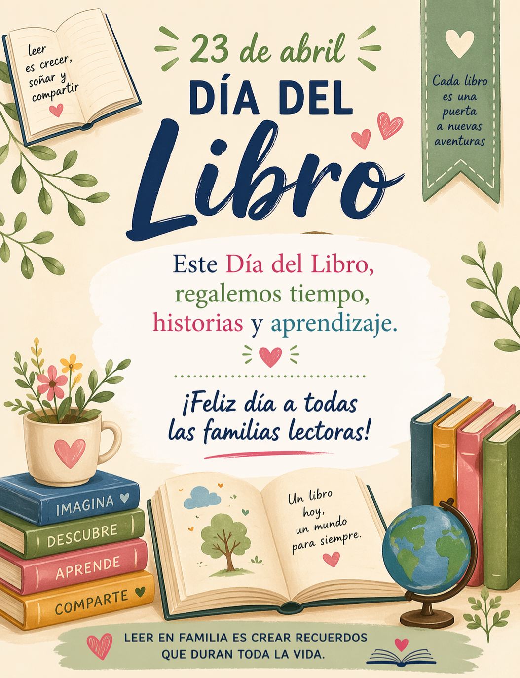 Dia del Llibre: una invitació a llegir, créixer i educar amb valors