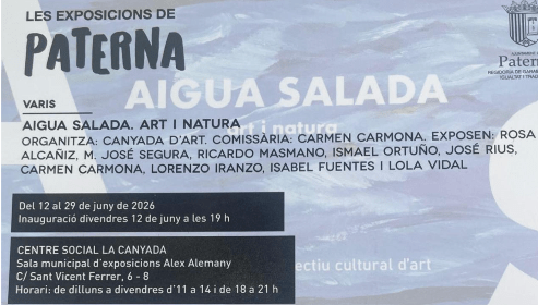 Aigua Salada. Art i Natura”: una exposición colectiva que une arte y naturaleza en La Canyada