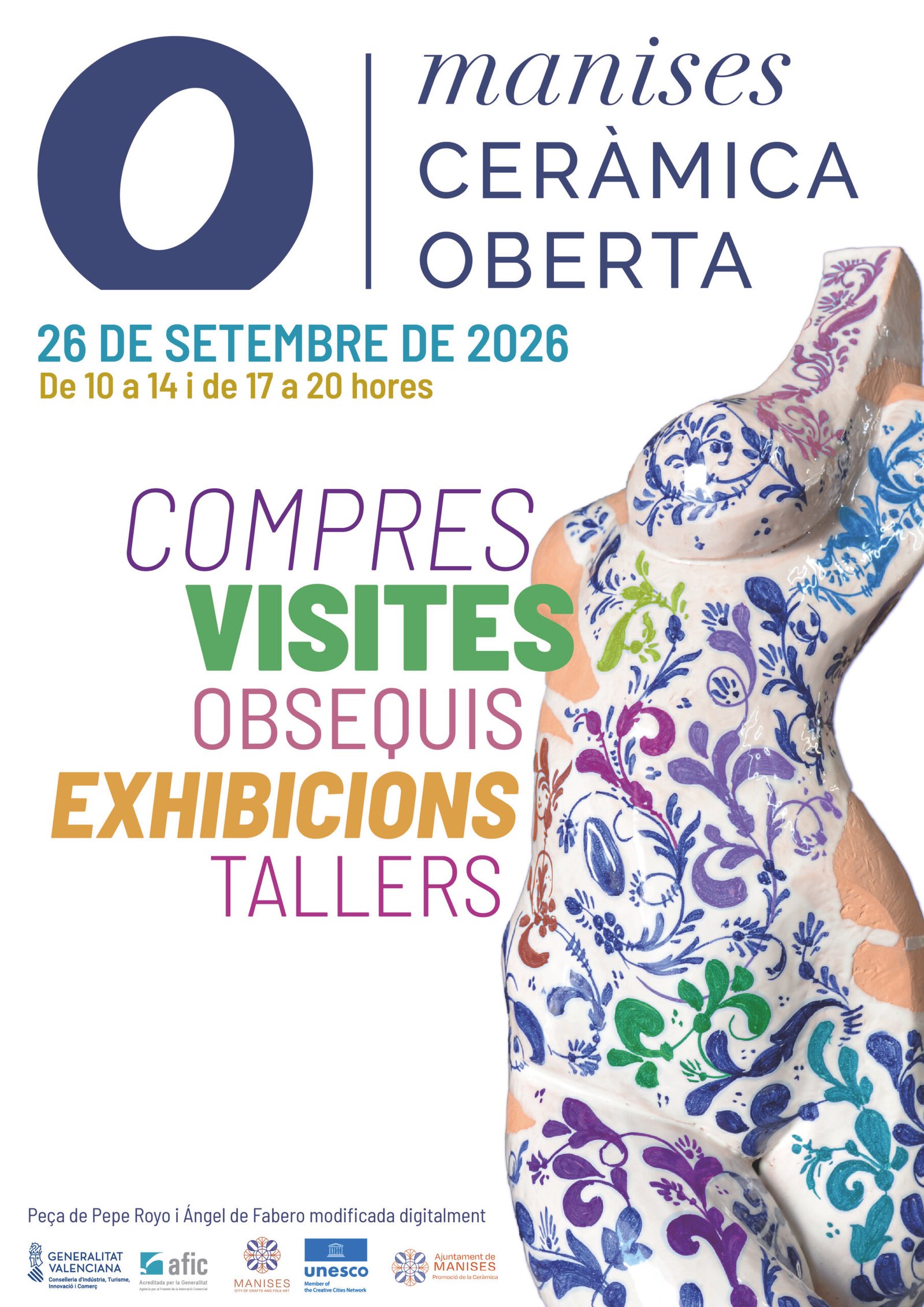 Manises celebrará «Ceràmica Oberta 2026» el próximo 26 de septiembre para acercar el arte cerámico y apoyar al sector artesanal
